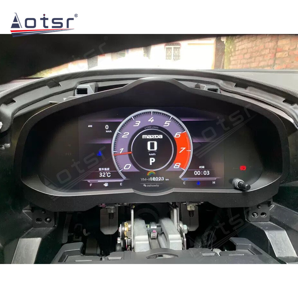 Car Screen Digital Cluster For Mazda 3 LCD Carplay Dashboard Instrument Virtual Panel GPS Navigation Multimedia Player Headunit