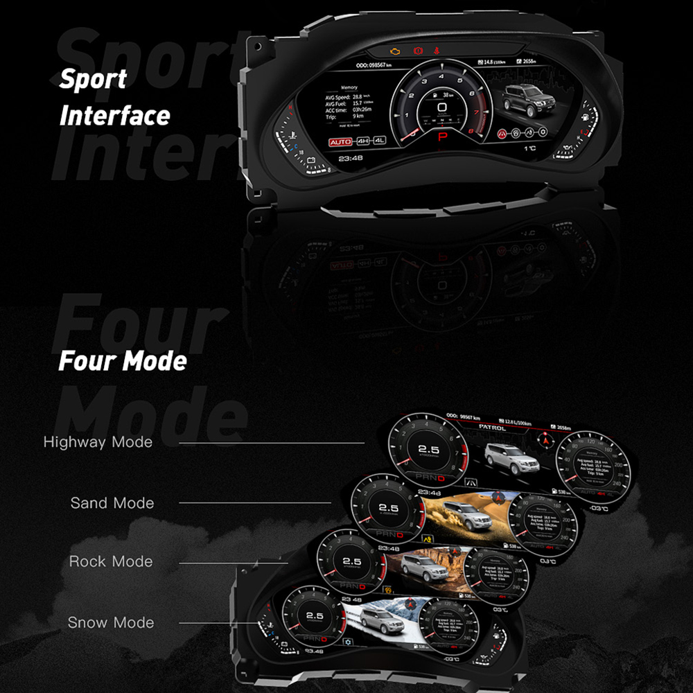 Car Screen Digital Cluster For Nissan Patrol Y62 2010+ LCD Dashboard Instrument Panel GPS Navigation Multimedia Player Head Unit-Aotsr official website