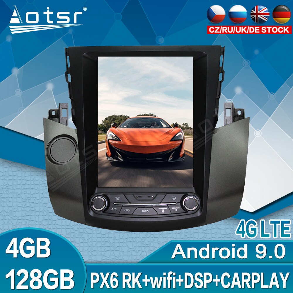 Car Multimedia DVD Player For Toyota RAV4 2006 2007 - 2012 Android 9.0 Radio Tape Recorder Tesla Big Screen GPS Navigation Audio-Aotsr official website