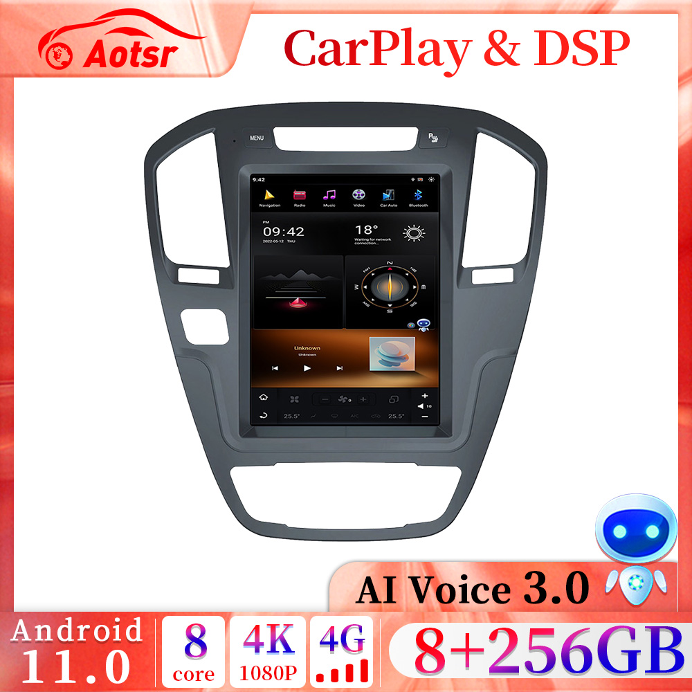 For Buick Regal Opel Insignia 2009-2013 Tesla styel Android 11 Car DVD GPS Navigation Radio AutoStereo Multimedia Palyer HeadUnit