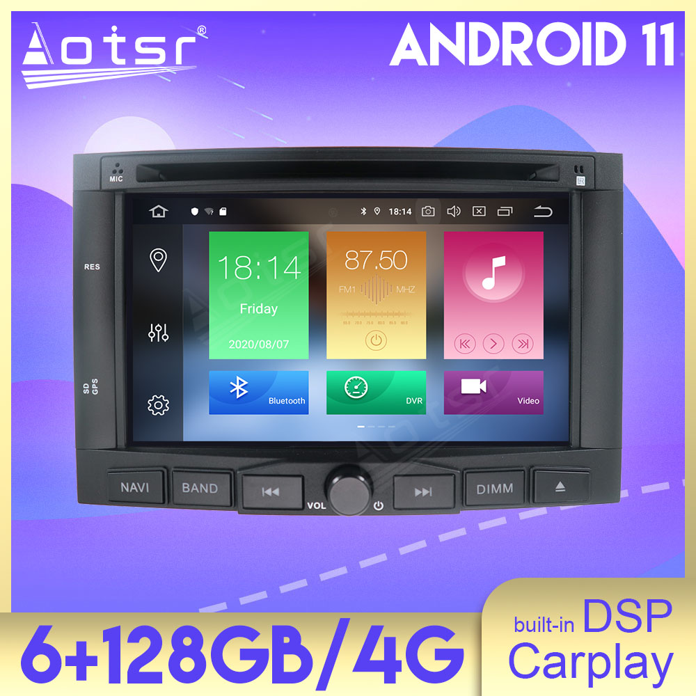 6+128GB Android 11 Carplay For PEUGEOT 3008 5008 Radio Android Multimedia Car Radio PX6 Screen GPS Navigation Audio Head Unit HD