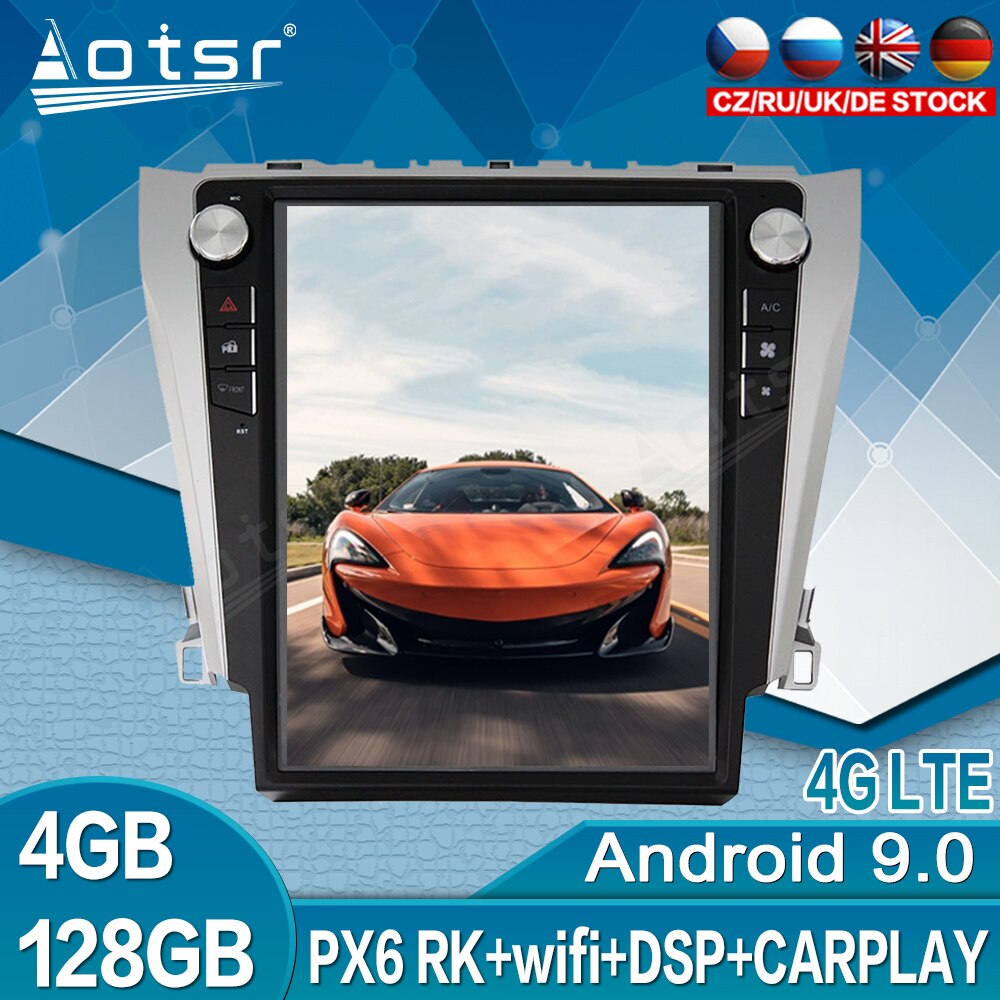 128GB GPS Navigaiton For Toyota Camry 2012 2013 - 2016 Car Radio DVD Video Player Multimedia Tesla Big Screen Head Unit Stereo-Aotsr official website
