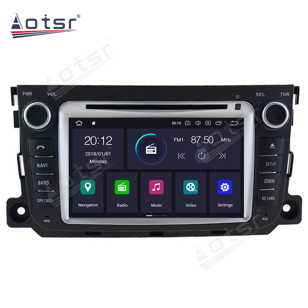 Android 11.0  Multimedia Player 128G For Benz Smart 2013 with GPS navigation suitable for Mercedes Benz stereo main unit DSP Carplay -Aotsr official website