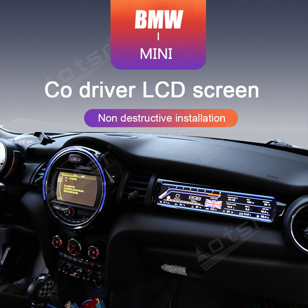 Co-pilot Track Racing Instrument For BMW MINI  F55 F56 F57 2015-2020 Models Co Driver LCD Dedicated Car Head Unit HD display
