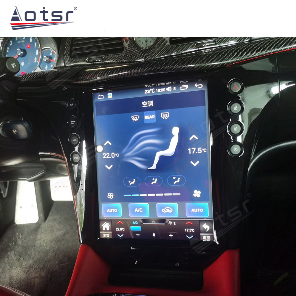 Android 12 Tesla Screen For Maserati GT/GC GranTurismo 2007-2017 8core Carbon Fiber Multimedia Player Car GPS Navigation Head Unit