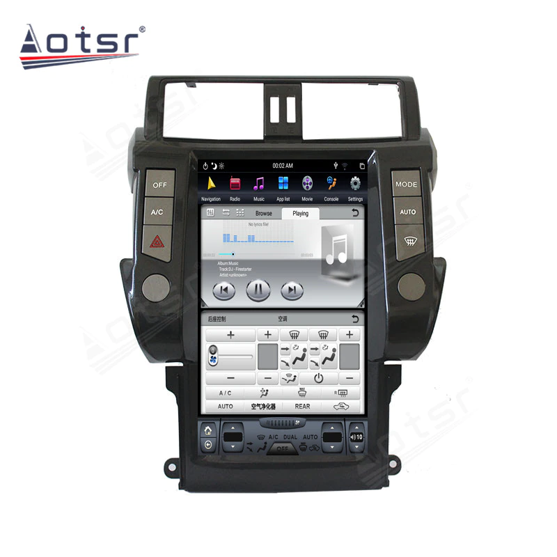 128GB For Toyota Land Cruiser Prado 150 2014 - 2017 Tesla Big Screen Android Car Radio Multimedia DVD Player GPS Navigation Unit-Aotsr official website