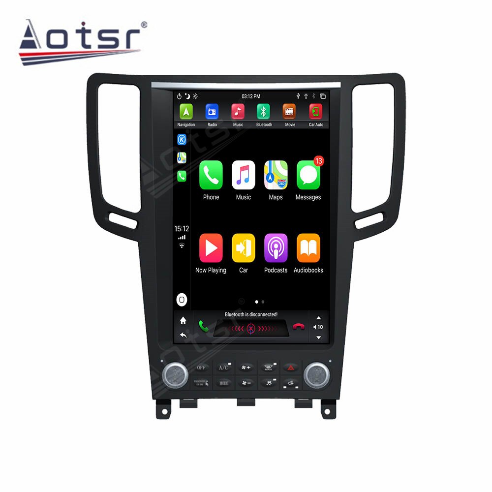Tesla Style Android 9.0 PX6 Car Radio For Infiniti GX G37/G25/G35 2008-2014 Multimedia Player GPS Navigation Auto Audio Carplay-Aotsr official website