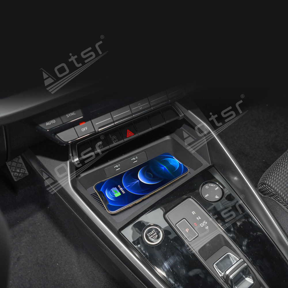 Wireless Car Charger For Audi A3 2021+ Intelligent Infrared Fast Phone Holder Temperature Control Hidden Design