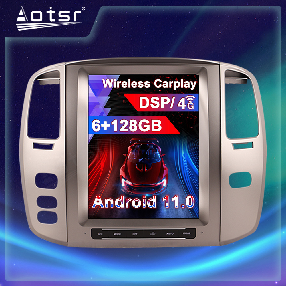 Android 11.0 multimedia player with GPS navigation stereo main unit DSP Carplay 6GB + 128GB suitable for Lexus LX470-Aotsr official website