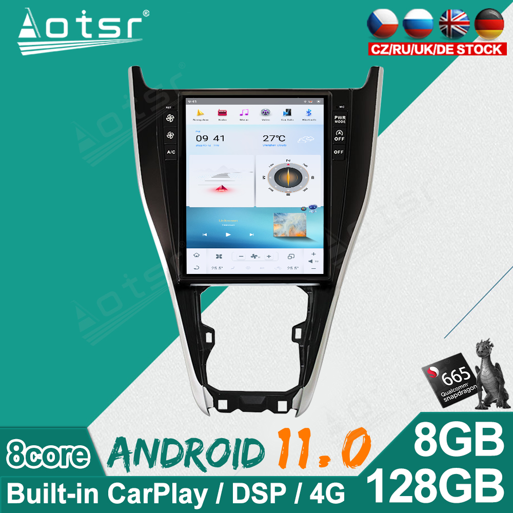 Tesla Screen Style Android 11.0 Car GPS Navigation For Toyota Harrier 2013-2018 Multimedia Player Auto Stereo Head Unit-Aotsr official website