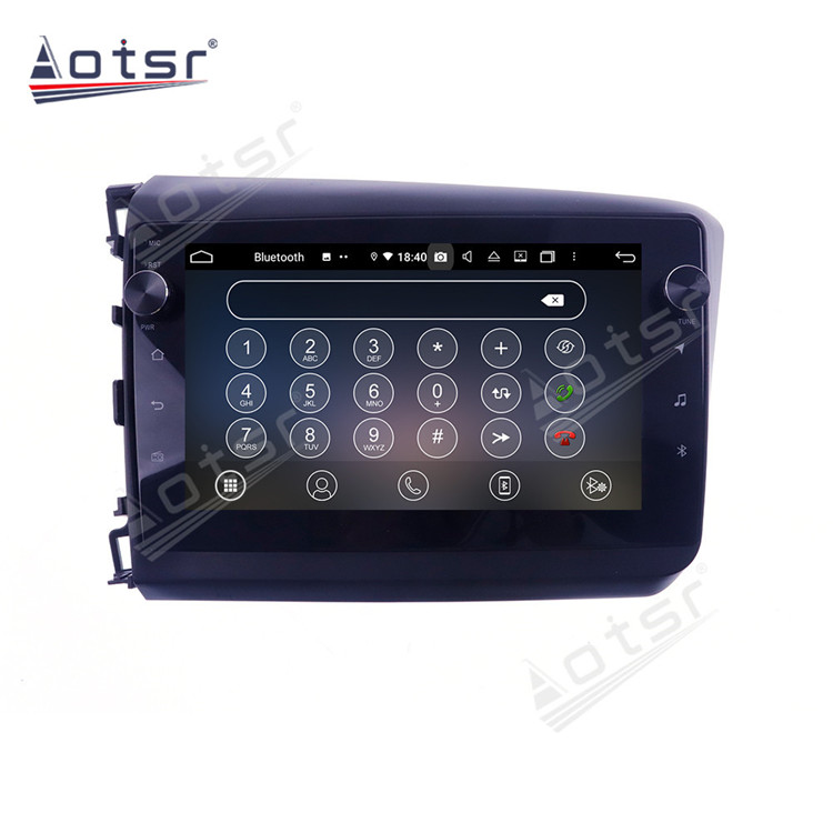 9 Inch Android 10.0 Auto Stereo For Honda Civic 2011-2015 Audio Car Radio DVD Multimedia Player GPS Navigation Head Unit-Aotsr official website