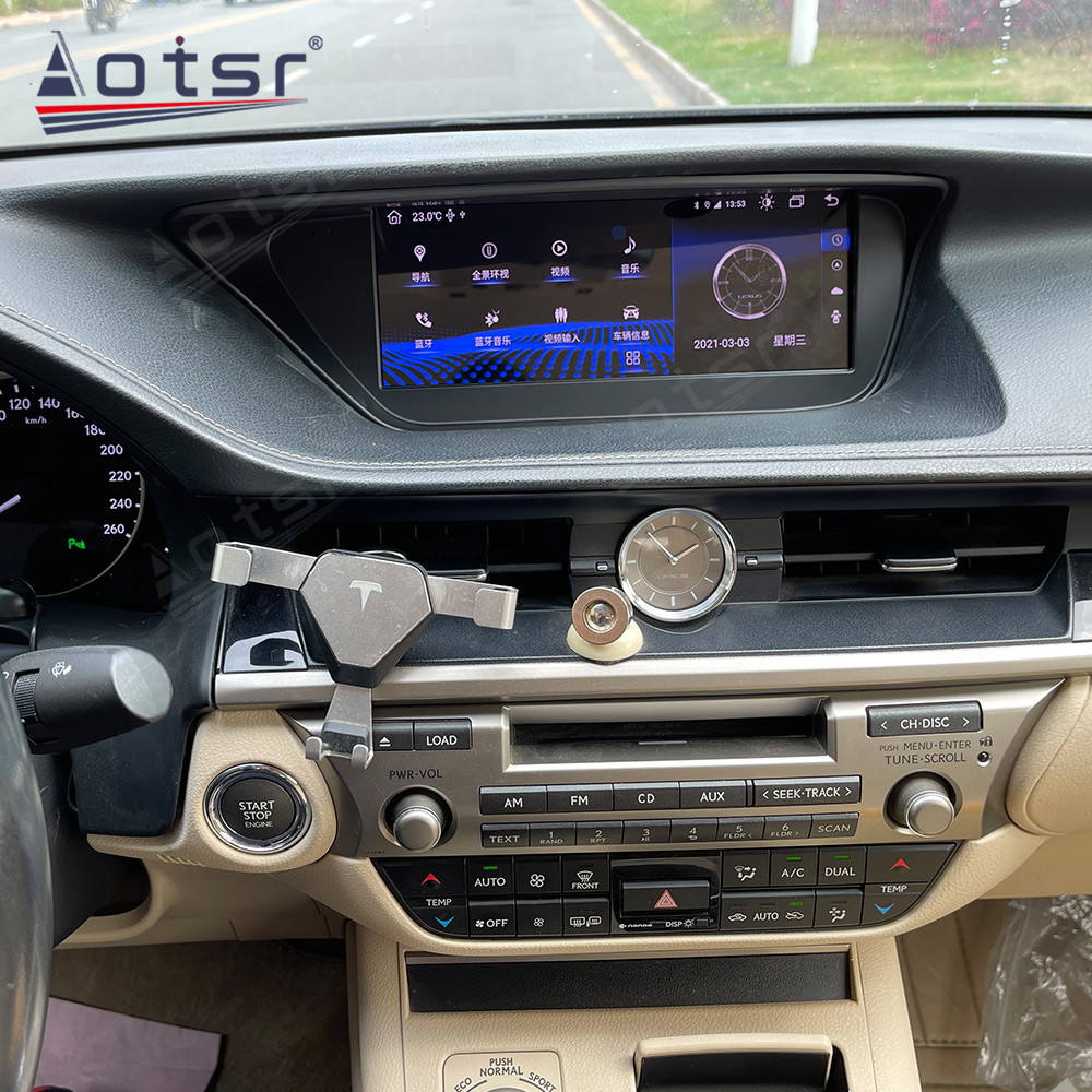 Android 10.0 multimedia player with GPS navigation stereo main unit DSP  suitable for Lexus ES 13-14
