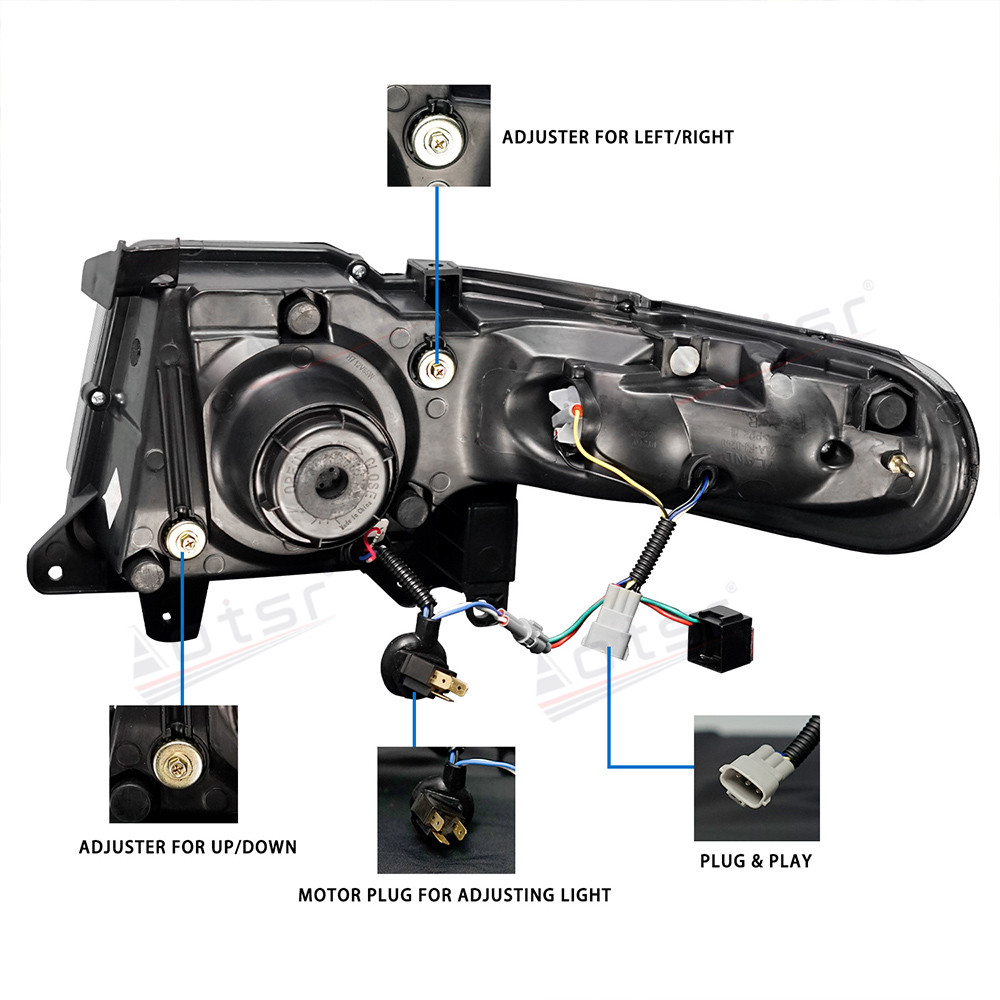 2PCs Car LED Light Headlight For Toyota FJ Cruiser 2007-2020 Grille