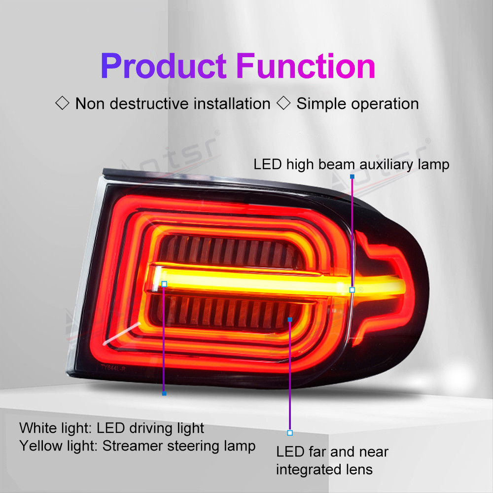 2PCs Car Tail Lamps Assembly For Toyota FJ Cruiser 2007-2020 LED Light