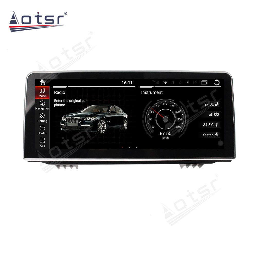 Android 10.0 multimedia player with GPS navigation stereo main unit DSP  8GB + 128GB suitable for 12.3 BMW X5 14-18 BMW X6 15-19