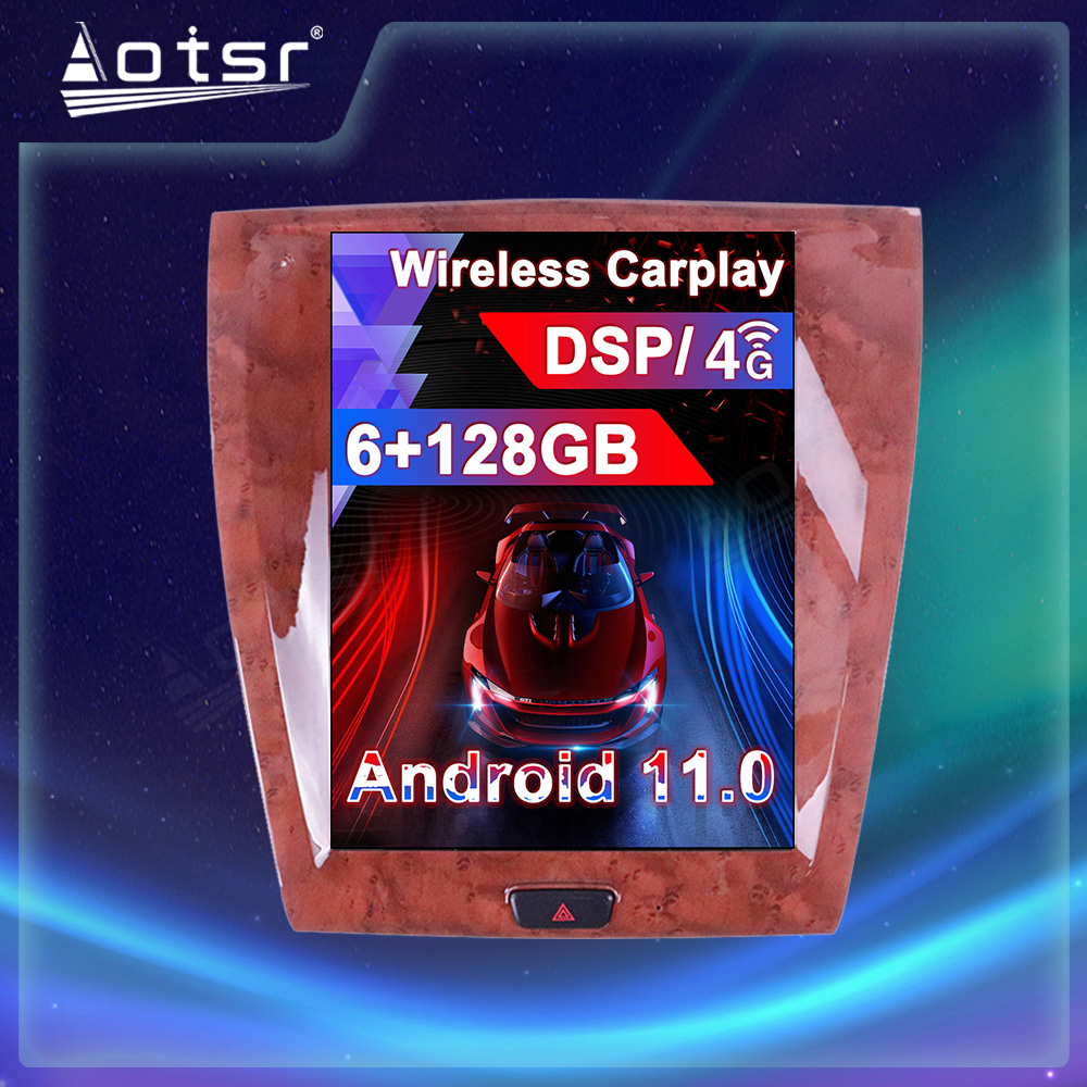 Android 11.0 multimedia player with GPS navigation stereo main unit DSP Carplay 6GB + 128GB suitable for Jaguar XK mahogany-Aotsr official website