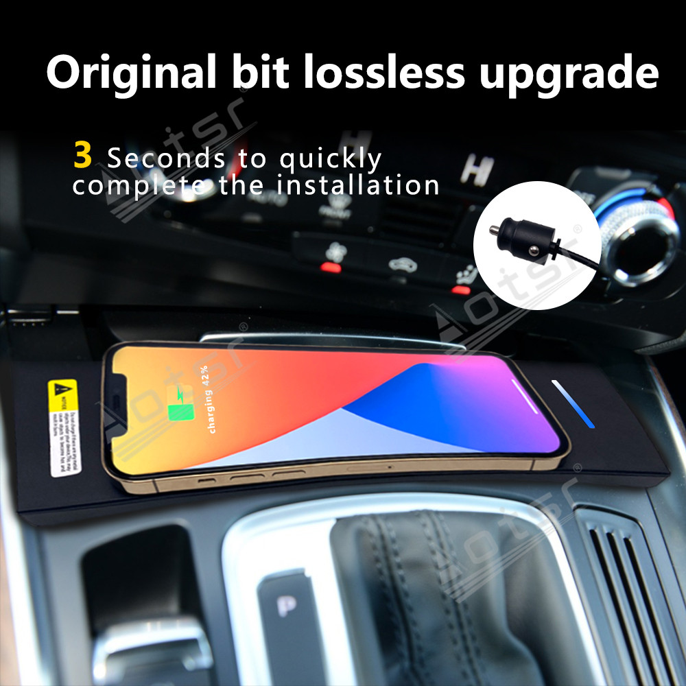 Wireless Car Charger For Audi Q3 2019-2021 Intelligent Infrared Fast Phone Holder Temperature Control Hidden Design