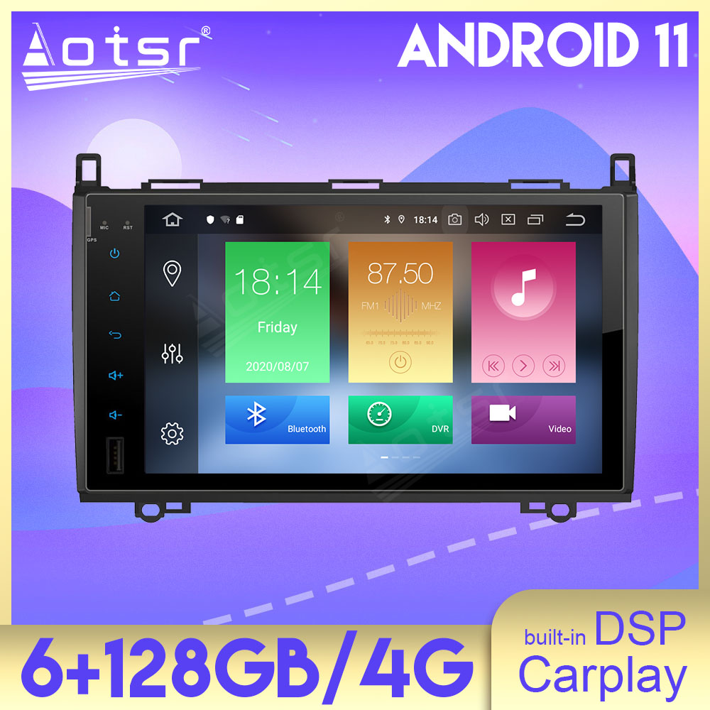 For Mercedes Benz Sprinte B200 Vito Viano W469 Android 11 Radio Auto Stereo Head Unit Car Multimedia Audio GPS Navigation 128GB-Aotsr official website