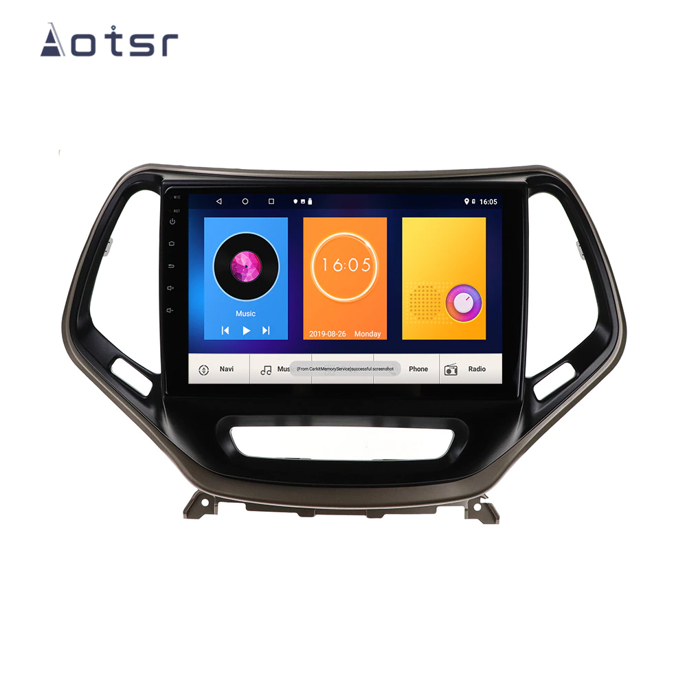128G Touch Screen For Jeep Cherokee 2015 - 2019 Android 10 Car GPS Navigation Multimedia Recorder DVD Video Player Carplay Unit-Aotsr official website