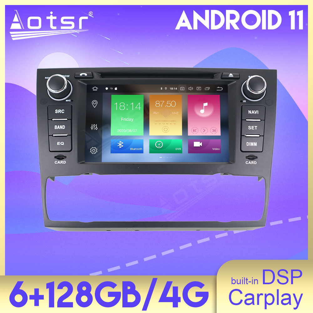 Android 11.0  Multimedia Player 128G For BMW E90 with GPS navigation suitable for Audi stereo main unit DSP Carplay 