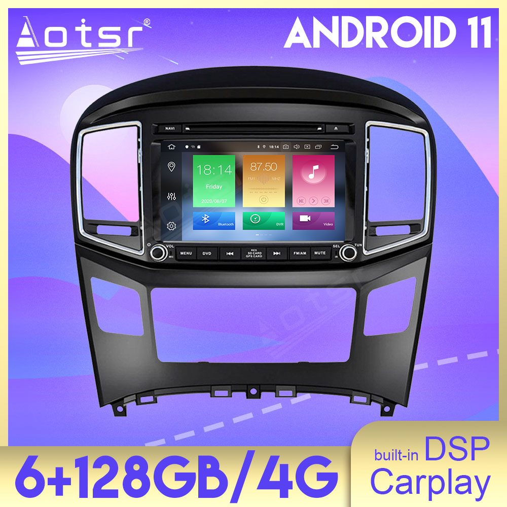 Android 11 Auto Stereo 6+128GB DSP Carplay GPS Navigation For Hyundai H1 2016 2017 2018 Multimedia Car Radio Player Head Unit