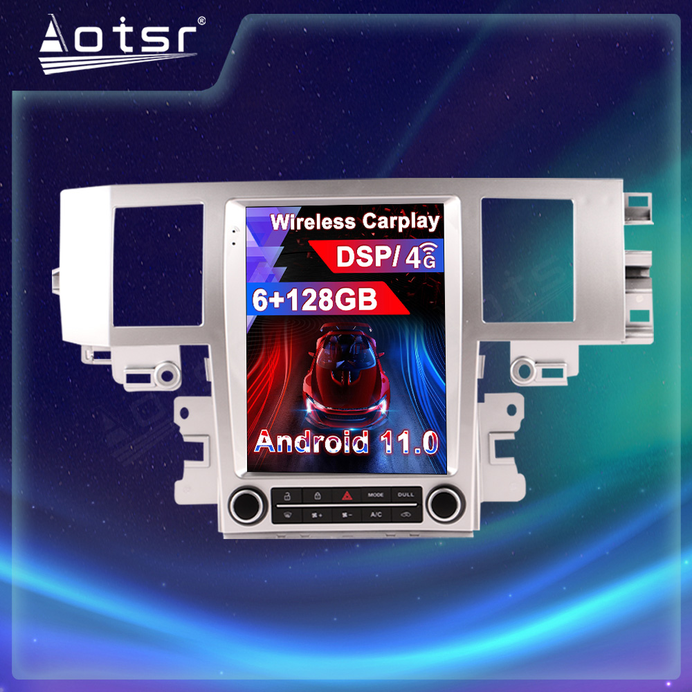 Android 11.0 multimedia player with GPS navigation stereo main unit DSP Carplay 6GB + 128GB suitable for Jaguar XF 04-15 silver-Aotsr official website