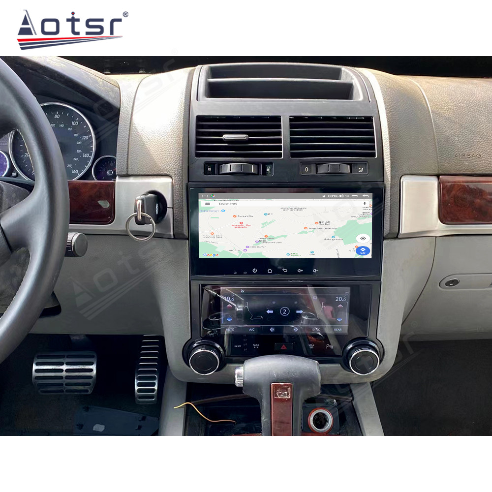 8.8'' Car Radio and 6.9'' Air Conditioner For VW Touareg 2003-2010