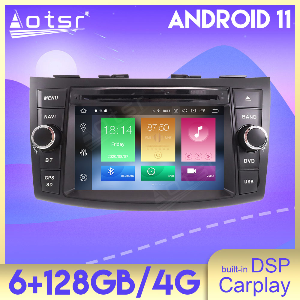 6+128GB Android 11 Auto Stereo DSP Carplay For SUZUKI SWIFT 2011-2016 Multimedia Car Radio Player GPS Navigation Head Unit-Aotsr official website