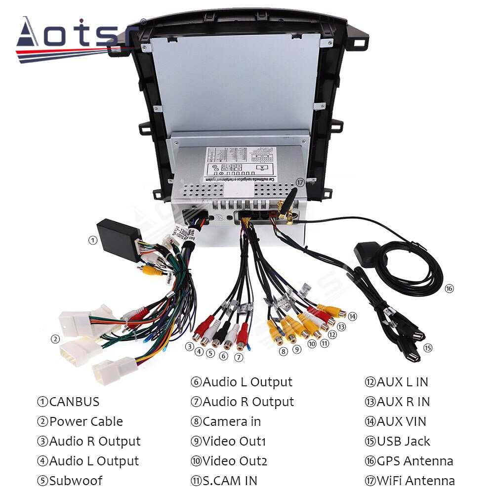 For Toyota Land Cruiser 100 LC100 For Lexus LX470 2002 - 2007 Android Radio Multimedia Car Recorder Stereo Player Navi Head Unit-Aotsr official website