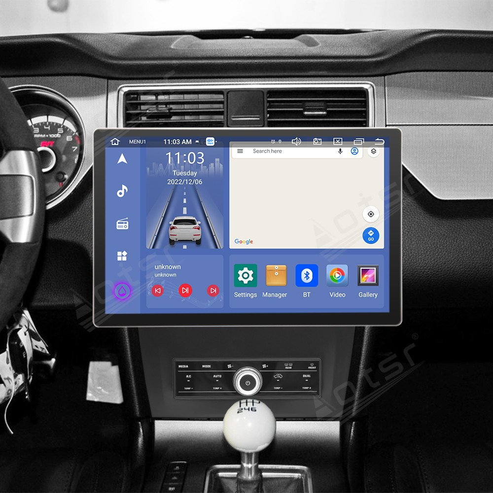 13.3 Inch Android 12 Auto For FORD Mustang 2010-2014 Car Multimedia Player GPS Navigation Auto Radio Stereo Head Unit 