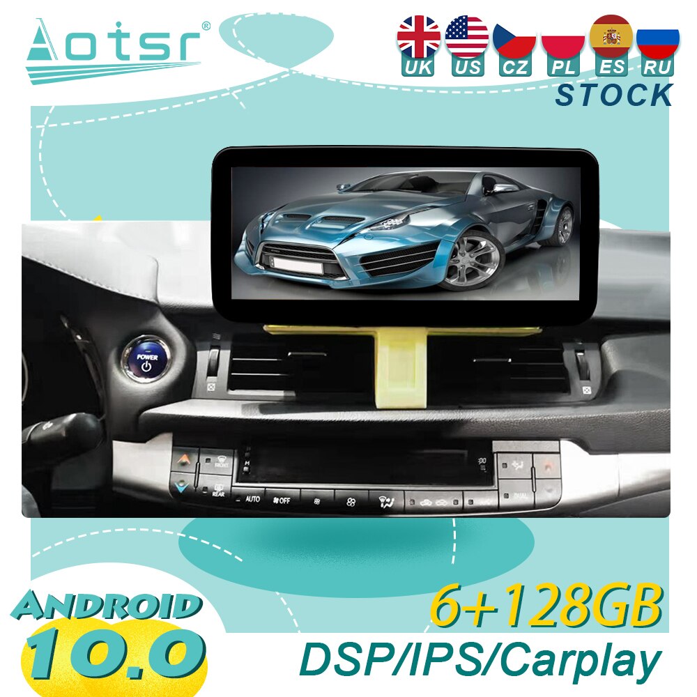 For Lexus CT200 10.25 Inch Android Car Radio GPS Navigation Multimedia Player Stereo Receiver Autoradio Head Unit Screen-Aotsr official website