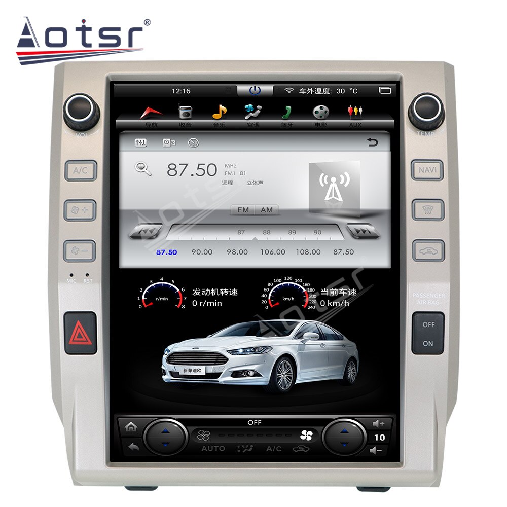 For Toyota Tundra Android Radio Car GPS Navigation 2014 2015 - 2020 Auto Stereo Tesla Screen Car Multimedia Player Head Unit HD-Aotsr official website