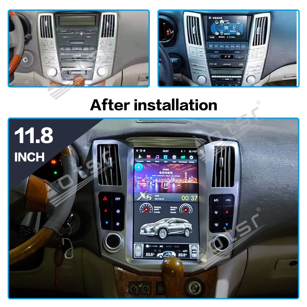 For Lexus RX RX300 RX330 RX350 RX400H Android Auto Radio Tape Recorder 2004 - 2007 Car Multimedia Player Stereo Head Unit Tesla Navi-Aotsr official website