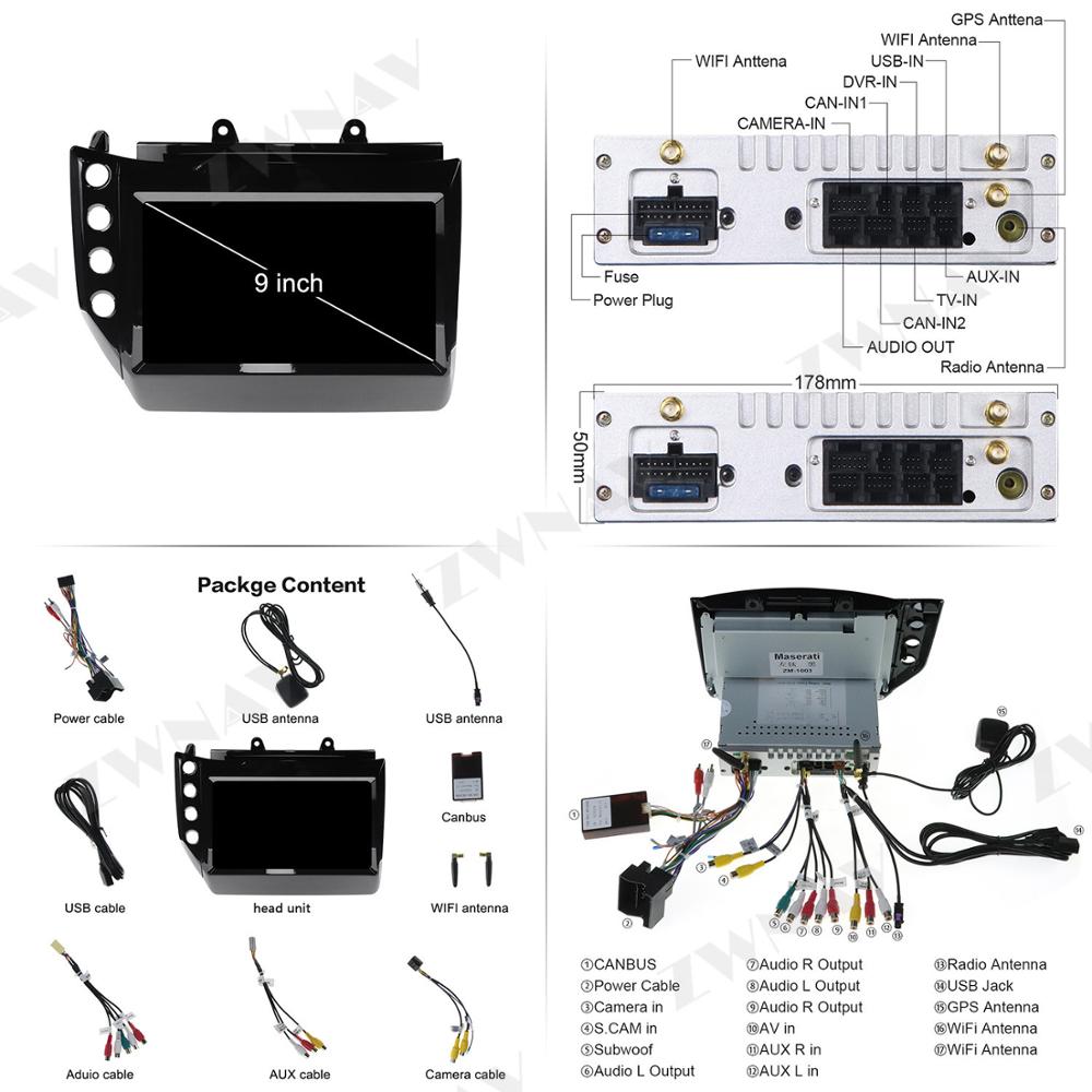 Android 9.0 Carbon Fiber For Maserati GT/GC GranTurismo 2007-2017 Car CD Multimedia Stereo Player Radio GPS Navigation Head unit-Aotsr official website