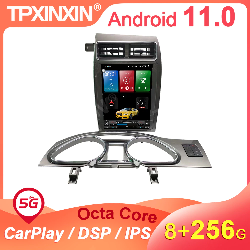 For Audi Q7 2005-2015 Android 11.0 8GB+256GB Tesla Style Car Multimedia Audio Radio Player GPS Navigation Head Unit DSP Carplay