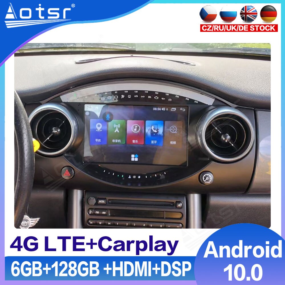 For BMW Mini Car Radio Cooper R50 R56 R60 Android Multimedia Player 2004 2005 2006 GPS Navigation Screen Unit Stereo Carplay HD-Aotsr official website