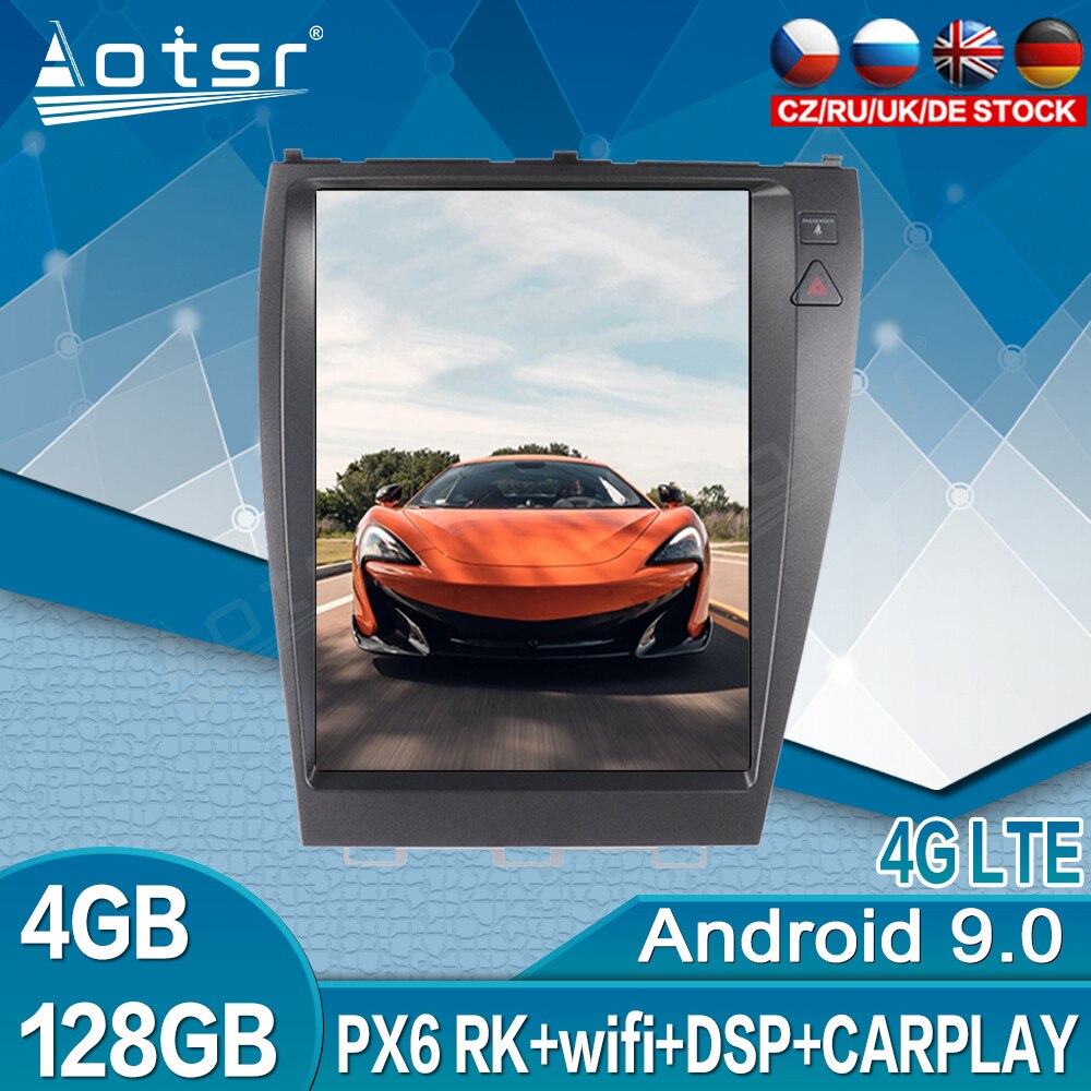 Car Multimedia Player For Lexus ES V4 ES200 ES240 ES300 ES350 ES350H Android Radio GPS Navigation 128GB Tesla Vertical Screen