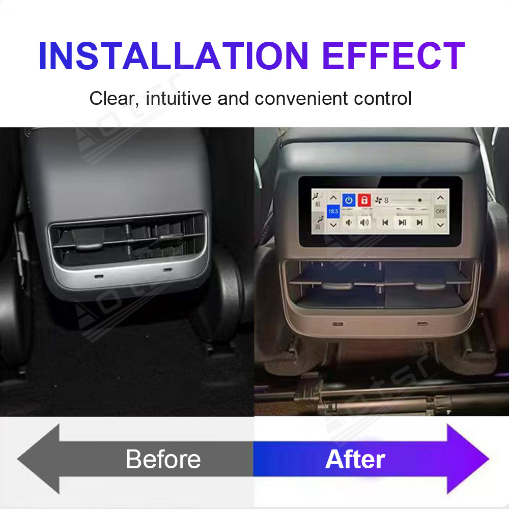 4.6 Inch For Tesla Model 3 Y X S Android System Auto Stereo Rear Back Row Seat Entertainment System Display with Same Screen Function