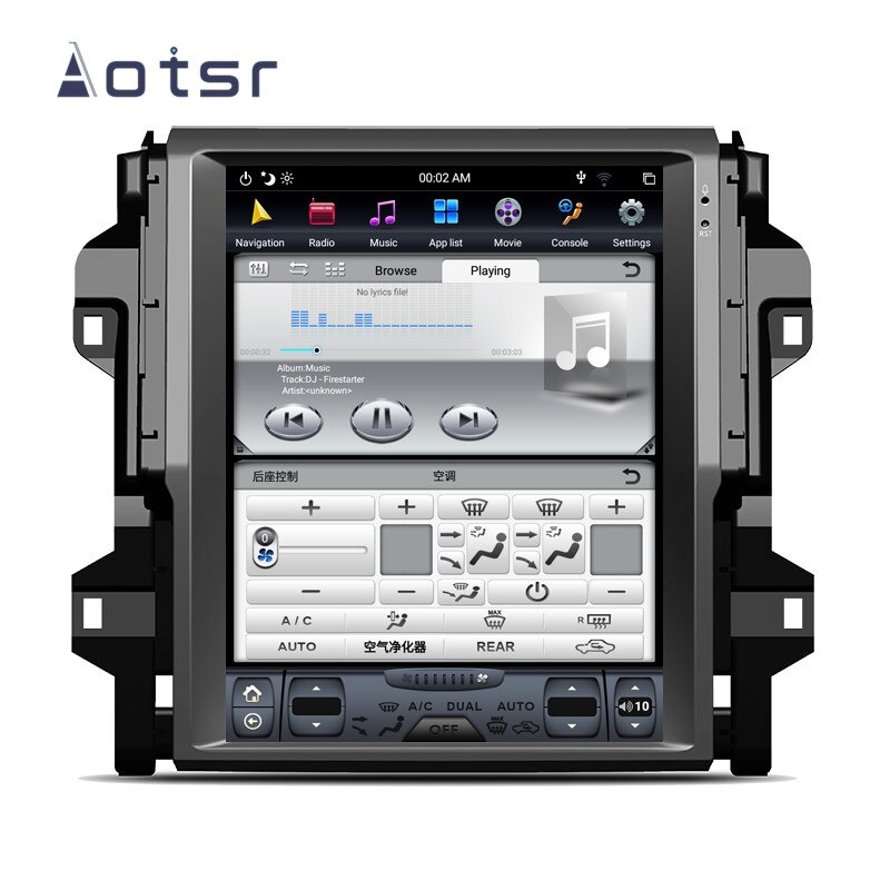 Android 9.0 Tesla style GPS navigation for Toyota Fortuner 4 Runner 2016-2018 Car auto radio stereo Multimedia player Head Unit-Aotsr official website