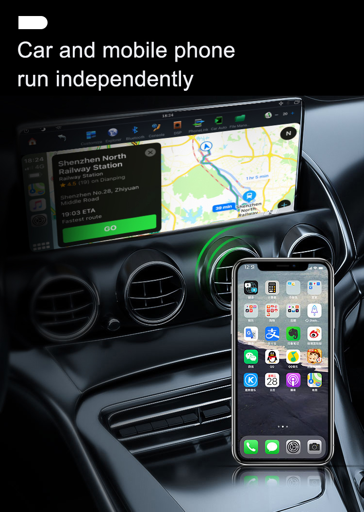 AOTSR wired carplay to wireless carplay conversion USB box car car connected navigation