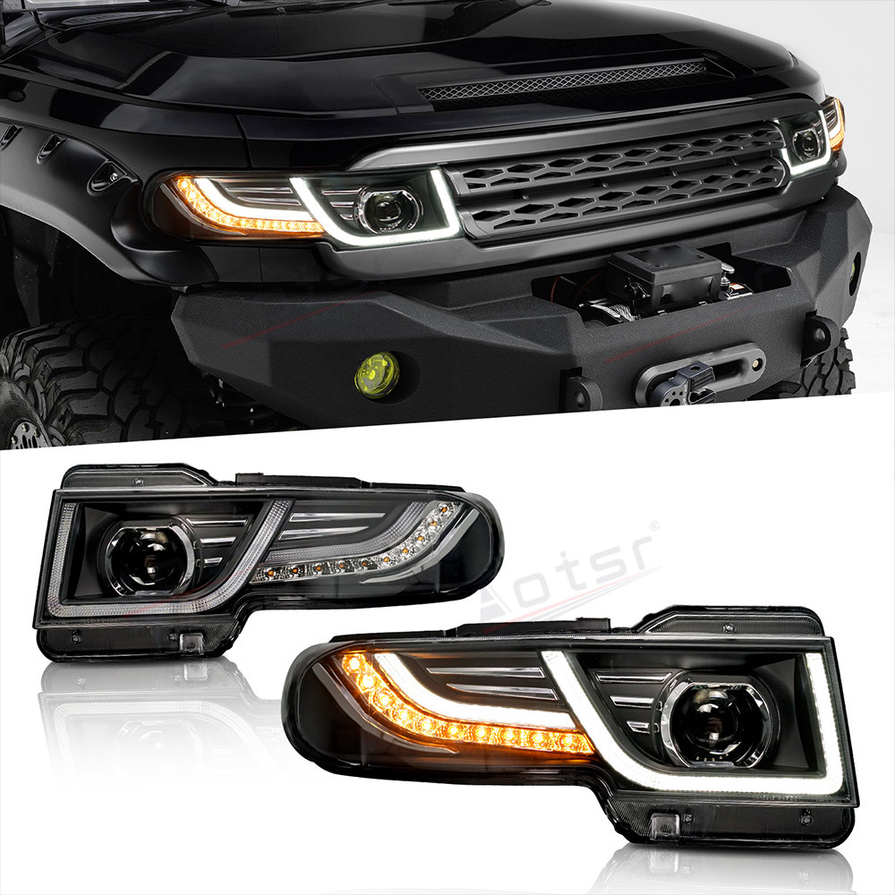 2PCs Car LED Light Headlight For Toyota FJ Cruiser 2007-2020 Grille