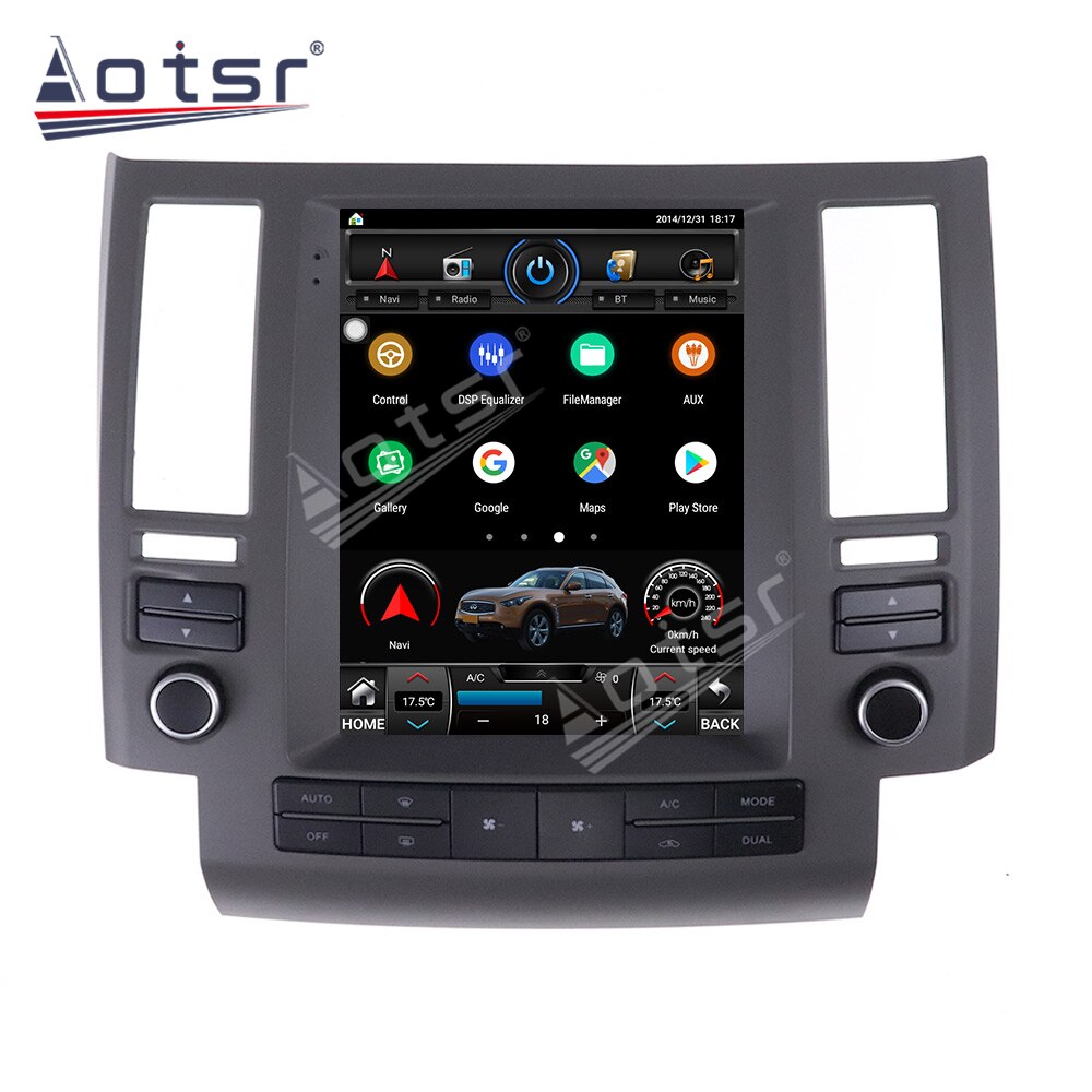 For Infiniti FX35 FX45 2003 - 2006 Car Radio Multimedia PlayerGPS Navigation Android 64G Vertical Screen  Tesla Style Head Unit-Aotsr official website