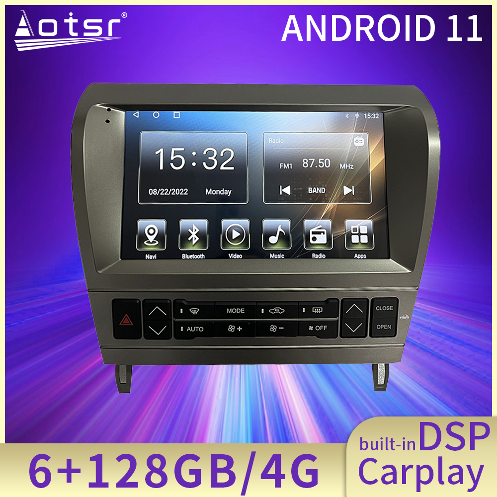 6+128G Android 11.0 For Lexus SC430 2001-2010 Auto Car Radio Multimedia Player GPS Navigation Touch Screen Head Unit DSP