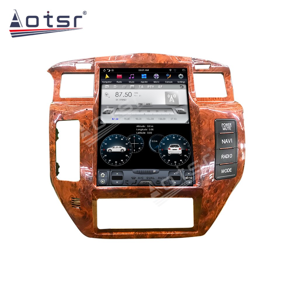 13.6 Inch Tesla Style Android 9 4G 64GB Screen Car Radio GPS Navigation For NISSAN PATROL 5 Y61 Head Unit Multimedia Player PX6-Aotsr official website