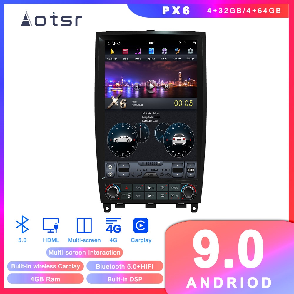 Android 9.0 Tesla style GPS navigation for Infiniti QX50 EX25 EX35 2008-2015 Auto Radio Coche Vertical Screen Multimedia Player-Aotsr official website