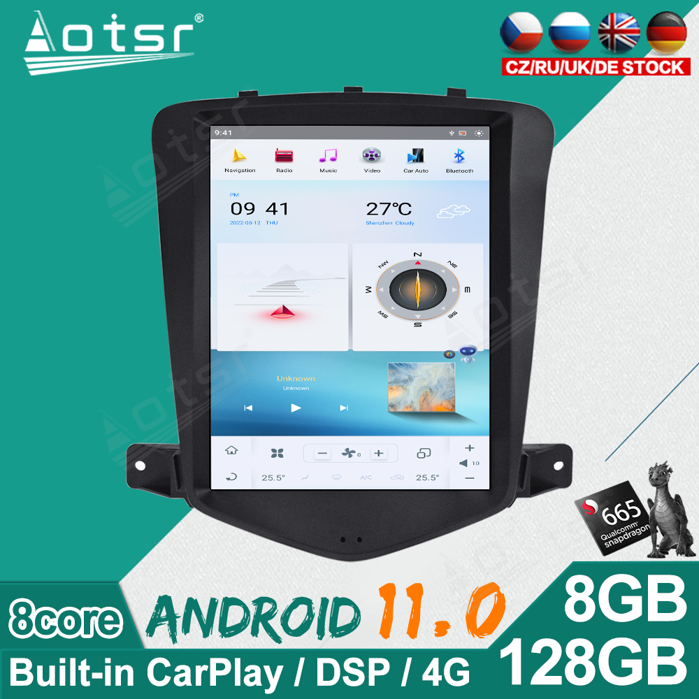 Android 11.0  Tesla Vertical Screen Car Radio For Chevrolet Cruze 2008-2012 GPS Navigation Carplay Multimedia Player Head Unit-Aotsr official website