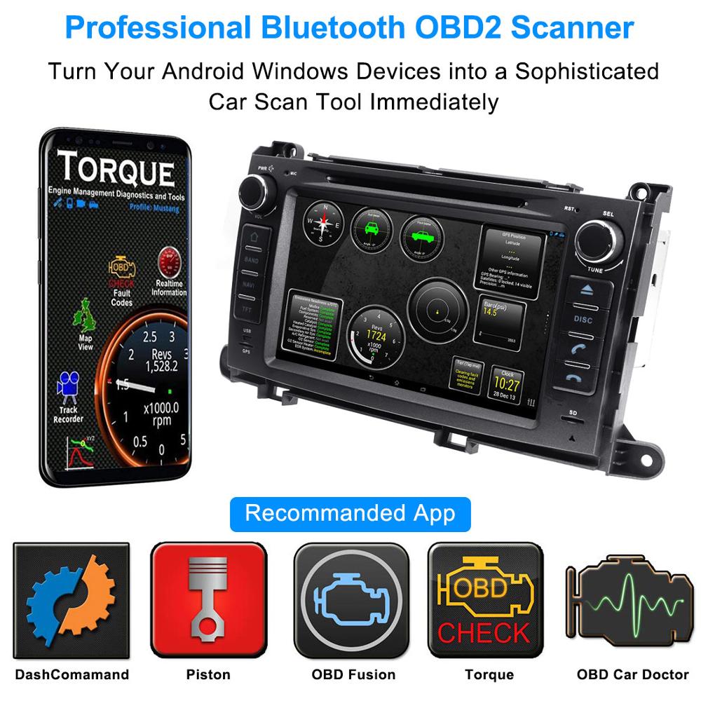 OBD2 ELM327 bluetooth model BT OBD tools use in car Navigation Fit for Android 5.1 Android6.0/7.1/9.0/Android 8.0/10.0 system-Aotsr official website