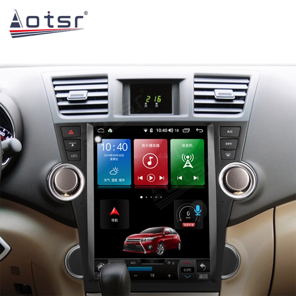 For Toyota Highlander 2009-2013 Android Tesla Car Radio GPS Navigation Multimedia Player Stereo Head Unit Screen-Aotsr official website