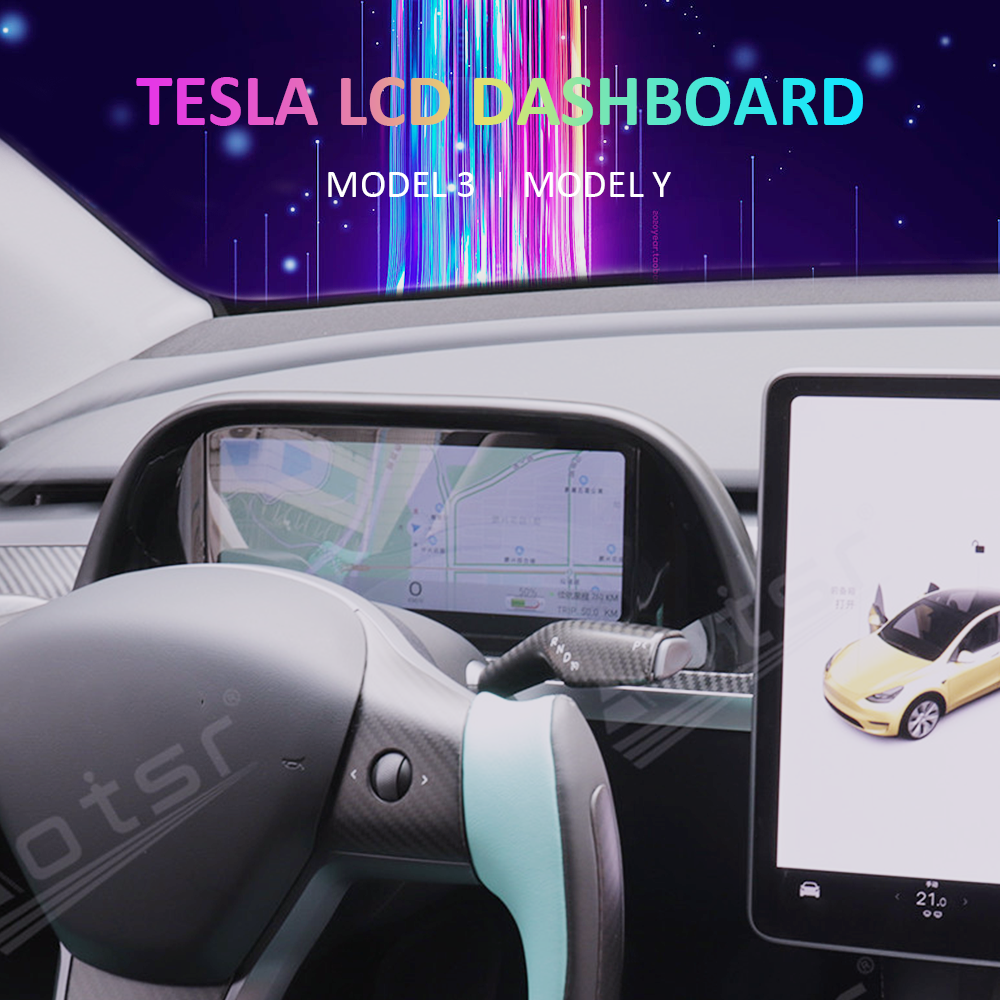 Car Screen Digital Cluster For Tesla Model 3 Model Y LCD Dashboard Android Car Virtual Instrument Dashboard Display GPS Navigation