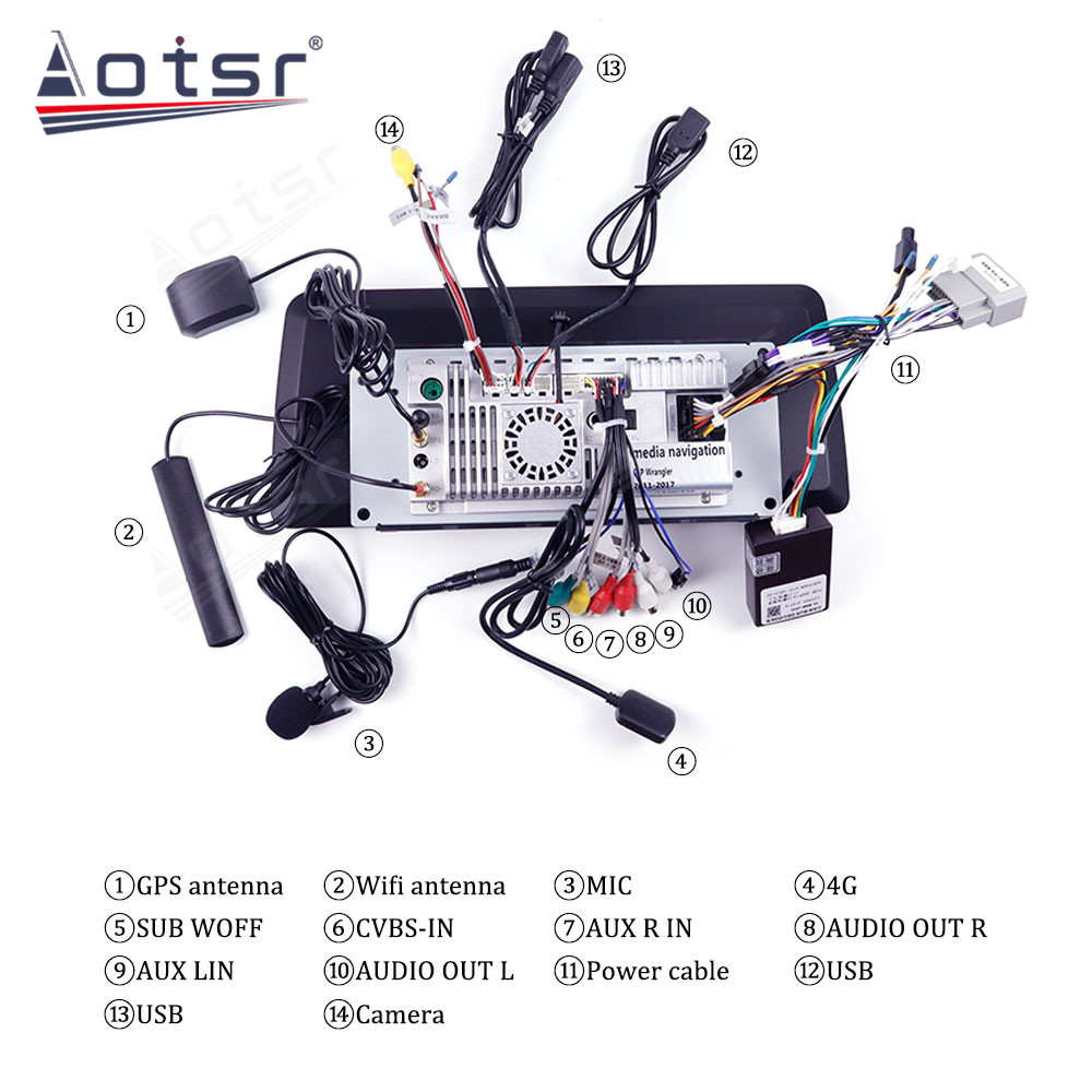 12.3'' 128G Android 10 For Jeep Wrangler 3 JK 2010 - 2018 Car Auto Radio Multimedia Video Player Navigation Stereo GPS HeadUnit-Aotsr official website